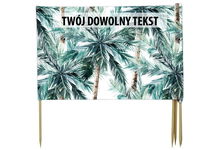 PARAWAN PLAŻOWY Palmy z indywidualnym napisem 8 PANELI 61.8