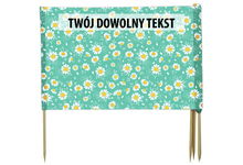 PARAWAN PLAŻOWY Stokrotki z indywidualnym napisem 8 PANELI 76.8