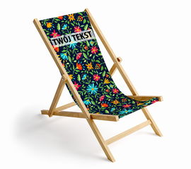 LEŻAK kolorowe kwiaty na ciemnym tle z Twoim tekstem L09