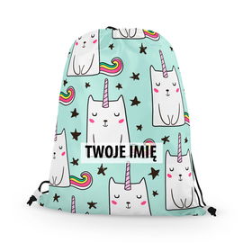 WORKO-PLECAK DZIECIĘCY z Twoim imieniem Koty-jednorożce 132