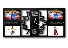 Ramka do zdjęć z zegarem twoje imię dowolny tekst