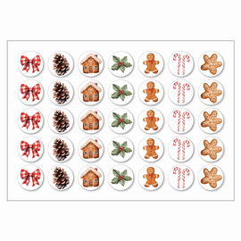 NAKLEJKI SAMOPRZYLEPNE świąteczne na prezenty wesołych świąt 27 35szt