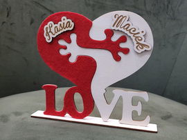 SERCE WALENTYNKOWE Z DOWOLNYMI IMIONAMI - WZÓR 1