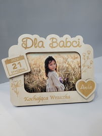 RAMKA NA ZDJĘCIE Z DOWOLNYMI IMIONAMI - Dla Babci - wzór 1