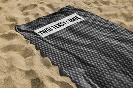 RĘCZNIK Metal z twoim dowolnym tekstem 150x75cm 079I