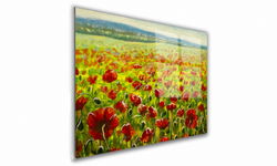 OBRAZ NA SZKLE PROSTOKĄTNY 90x60cm 059 Maki