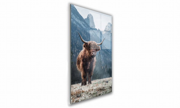 OBRAZ NA SZKLE PROSTOKĄTNY 60x90cm 048 Krówka