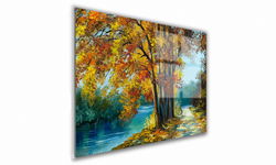 OBRAZ NA SZKLE PROSTOKĄTNY 100x70cm 071 Nad rzeką