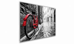 OBRAZ NA SZKLE PROSTOKĄTNY 100x70cm 090 Rower w mieście