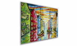 OBRAZ NA SZKLE PROSTOKĄTNY 100x70cm 106 Wenecja