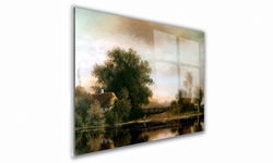 OBRAZ NA SZKLE PROSTOKĄTNY 100x70cm 110 Wieś