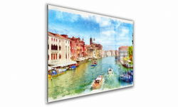 OBRAZ NA SZKLE PROSTOKĄTNY 100x70cm 006 Dzień w Wenecji