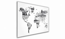 OBRAZ NA SZKLE PROSTOKĄTNY 100x70cm 128 Mapa