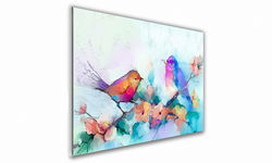 OBRAZ NA SZKLE PROSTOKĄTNY 100x70cm 132 Ptaszki