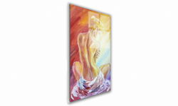 OBRAZ NA SZKLE PROSTOKĄTNY 70x100cm 001 Blondynka