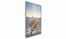 OBRAZ NA SZKLE PROSTOKĄTNY 70x100cm 022 Drzewo we mgle