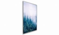 OBRAZ NA SZKLE PROSTOKĄTNY 70x100cm 053 Las we mgle