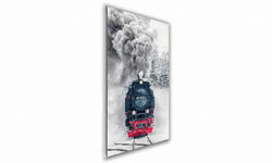OBRAZ NA SZKLE PROSTOKĄTNY 70x100cm 056 Lokomotywa
