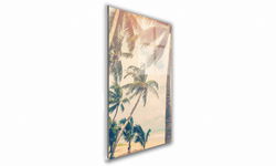 OBRAZ NA SZKLE PROSTOKĄTNY 70x100cm 076 Palmy
