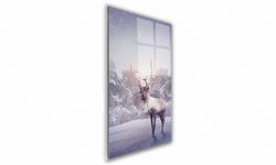 OBRAZ NA SZKLE PROSTOKĄTNY 70x100cm 087 Renifer