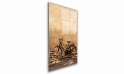 OBRAZ NA SZKLE PROSTOKĄTNY 70x100cm 088 Retro rower