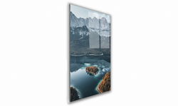 OBRAZ NA SZKLE PROSTOKĄTNY 70x100cm 141 Staw w górach