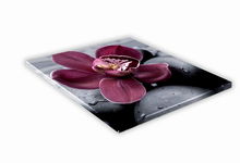SZKLANA DESKA KUCHENNA 40x40 451h Bordowa orchidea