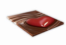 SZKLANA DESKA KUCHENNA 35x35 418g Serce czekolada