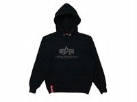 ALPHA INDUSTRIES Bluza z Kapturem Męska Logowana r. M