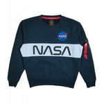 ALPHA INDUSTRIES Bluza Męska Crew Neck Nasa Logo r. M