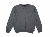 BOSS Hugo Boss Sweter Wełniany V Neck Logowany r. L (M)
