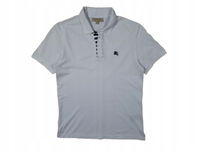 BURBERRY Koszulka Polo Męska Biała Logo r. L