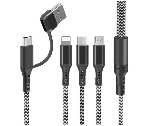 KABEL USB 4W1 SUPERIOR USB-LIGHTING USB-C MICROUSB - USB USB-C 1,2M 3A