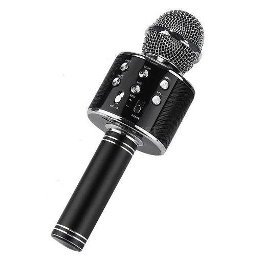 MIKROFON WS858 CZARNY KARAOKE BT Z GŁOŚNIKIEM