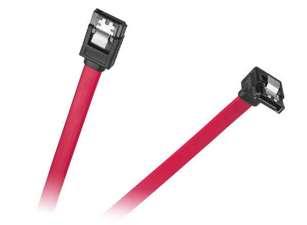 KABEL SATA WTYK PROSTY - WTYK KĄTOWY 0.5M