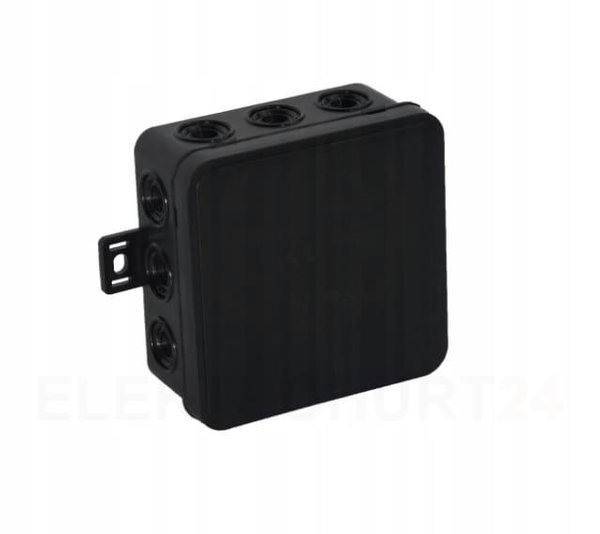 PUSZKA HERMETYCZNA N/T IP54 85X85X39MM CZARNA