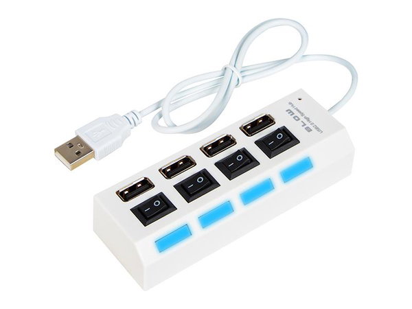 ROZGAŁĘŹNIK USB WT.A-4XGN.A HUB-07 BIAŁY 86-076