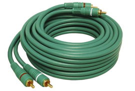 KABEL 2 WTYKI RCA - 2 WTYKI RCA 5M ZIELONY LX20047W 5M