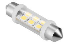 ZARÓWKA SAMOCHODOWA LED 12V 10*40 6XSMD SV8.5 BIAŁA 1SZT