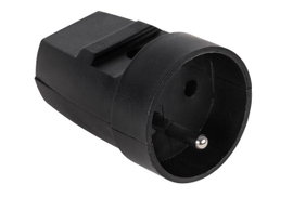 GNIAZDO Z UZIEMIENIEM CZARNE ELGOTECH G-10-2