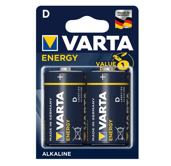 BATERIA ALKALICZNA VARTA LR20 ENERGY 2SZT/BLISTER