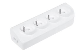 GNIAZDO PRZEDŁUŻACZA X 4 Z UZIEMIENIEM BIAŁE ELGOTECH GN-40 URZ3271