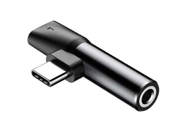 BASEUS ADAPTER L41 USB-C USB-C+ JACK 3,5MM CZARNY