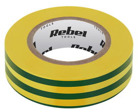 TAŚMA IZOLACYJNA KLEJĄCA REBEL (0,13 MM X 19 MM X 10 YD) ŻÓŁTO-ZIELONA