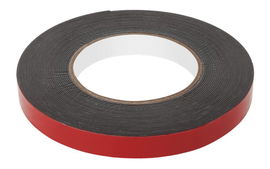 TAŚMA PIANKOWA DWUSTRONNA REBEL (1 MM X 15 MM X 10 M) CZARNA