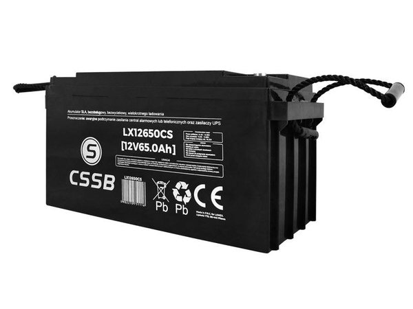 AKUMULATOR BEZOBSŁUGOWY ŻELOWY SLA 12V 65AH CSSB LX12650CS