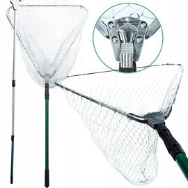 ŻYŁKOWY PODBIERAK NA RYBY KARPIOWY MOCNY WYTRZYMAŁY DUŻY POJEMNY ALUMINIOWY