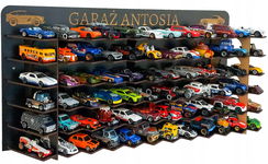 ORGANIZER PÓŁKA REGAŁ NA SAMOCHODZIKI HOT WHEELS Z IMIENIEM 72 MIEJSCA