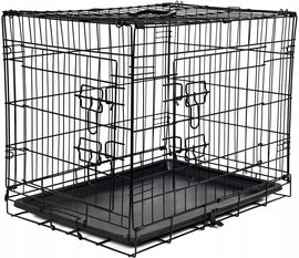 TRANSPORTER DLA ZWIERZĄT KLATKA KOJEC DLA KOTA PSA KRÓLIKA METALOWA M L