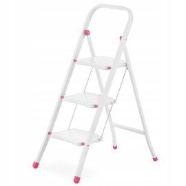 DRABINA DOMOWA SKŁADANA 3 STOPNIOWA STALOWA SCHODKI 120KG DO DOMU BIURA